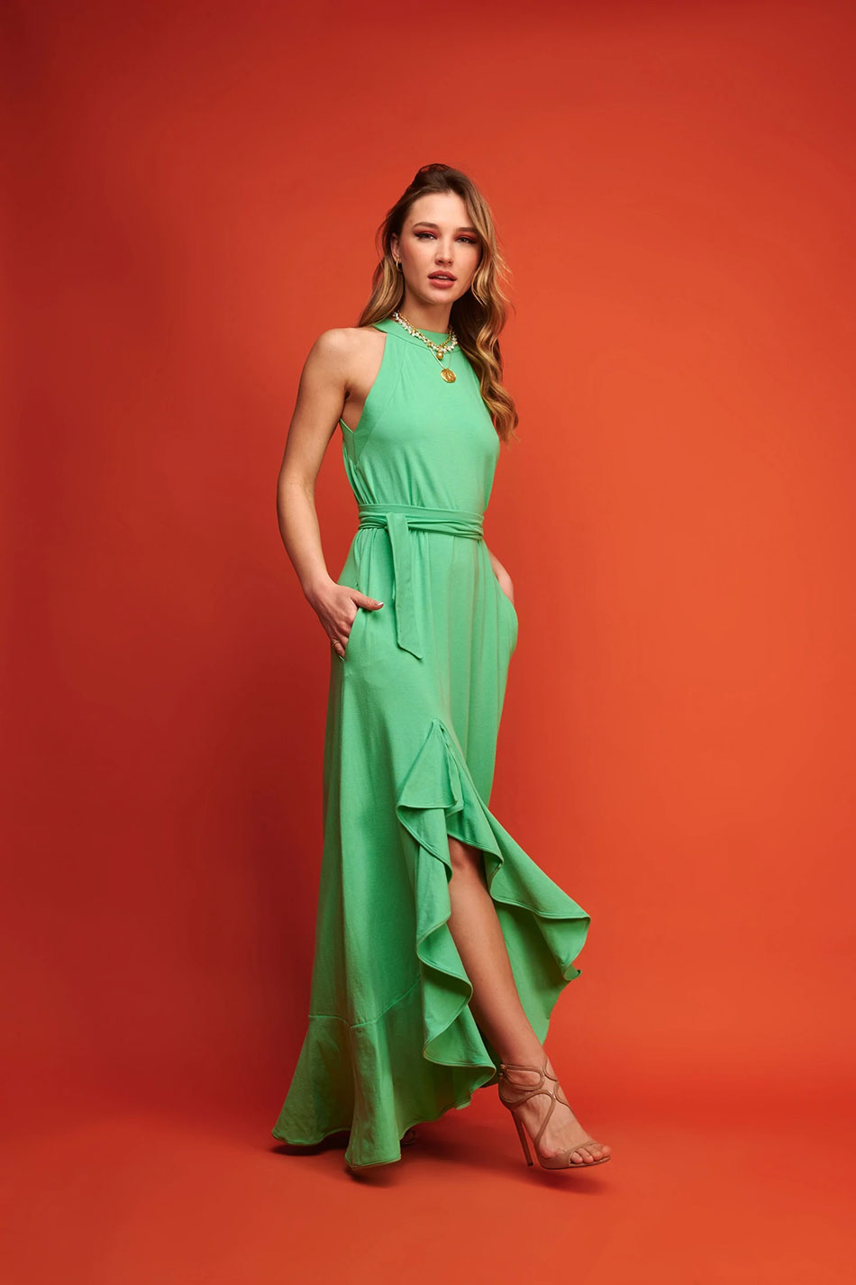 Hemithea Zelifos Green Dress