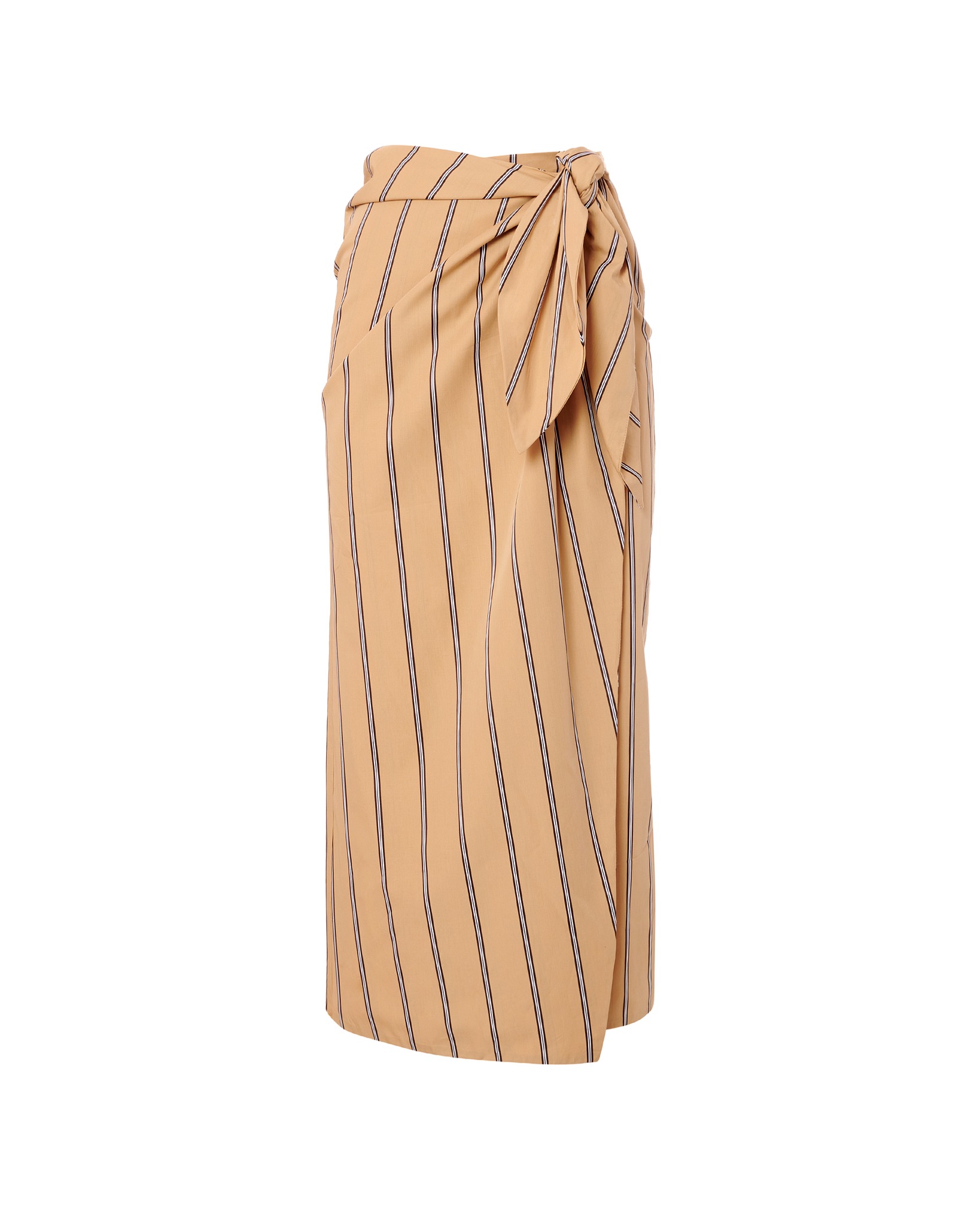 Milkwhite Wrap Striped Skirt