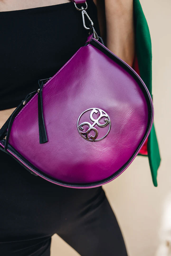 Bonendis Sky Leather Shoulder Bag Purple