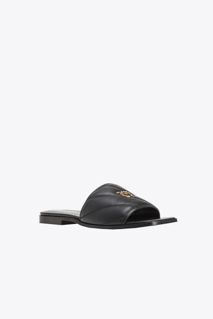 Pinko Quilted Nappa Leather Slip-Ons