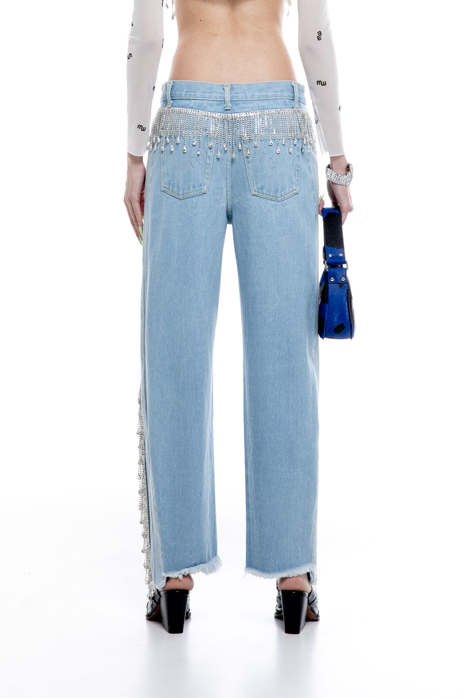 Milkwhite Jeans WIth Crystal Details