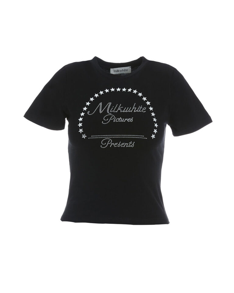 Milkwhite Presents Fitted T-Shirt Black