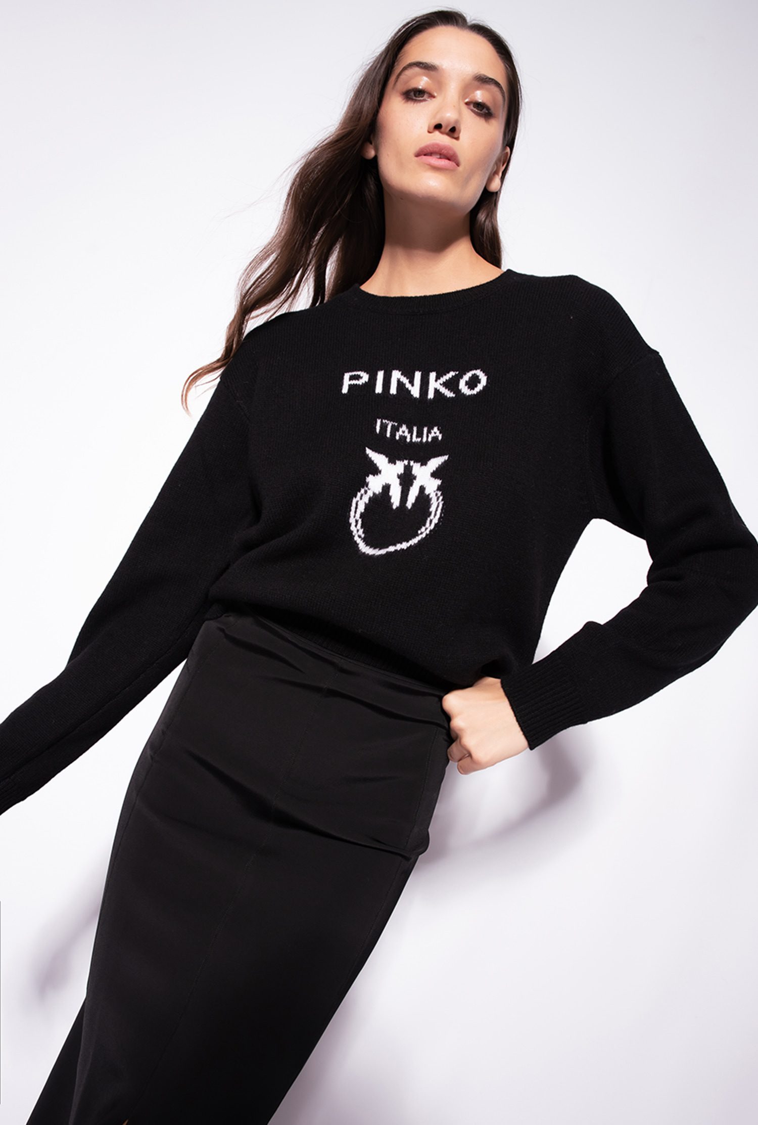 Pinko Love Birds Knit Sweatshirt