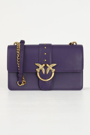 Pinko Love One Classic Purple Shoulder Bag