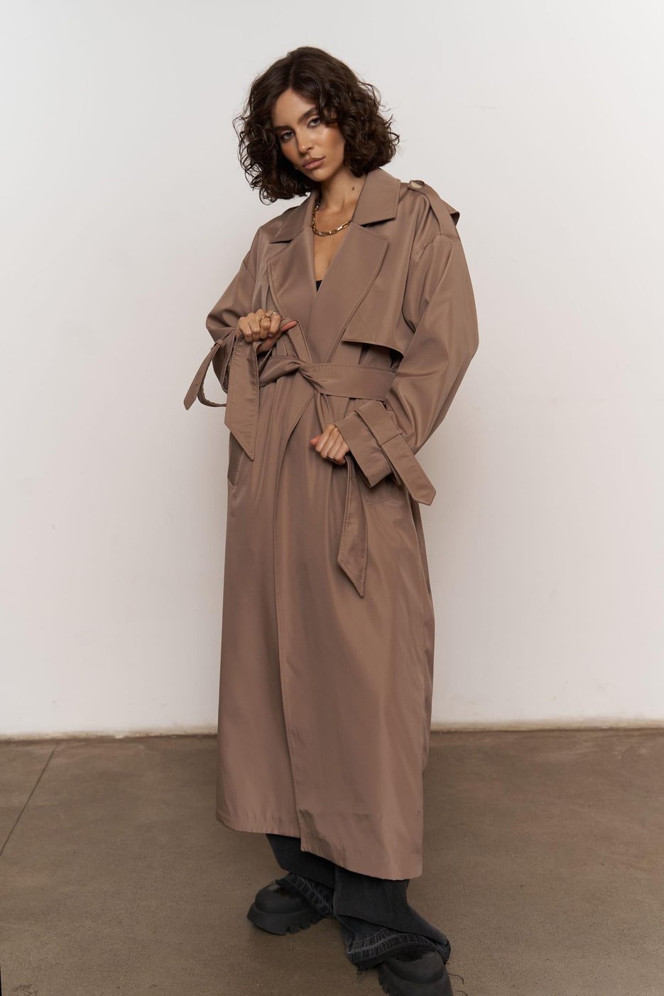 Femme Mink Oversized Trenchcoat