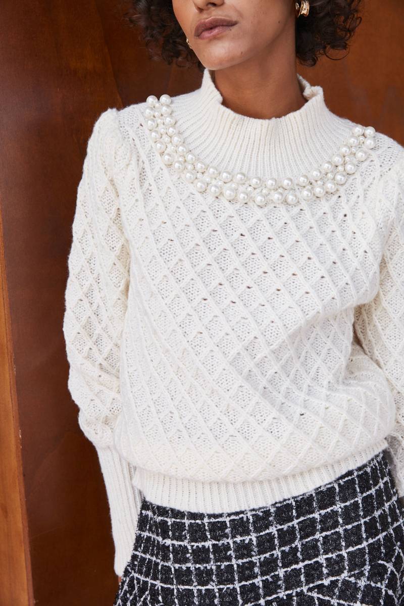 Lana Pearl Knit Sweater