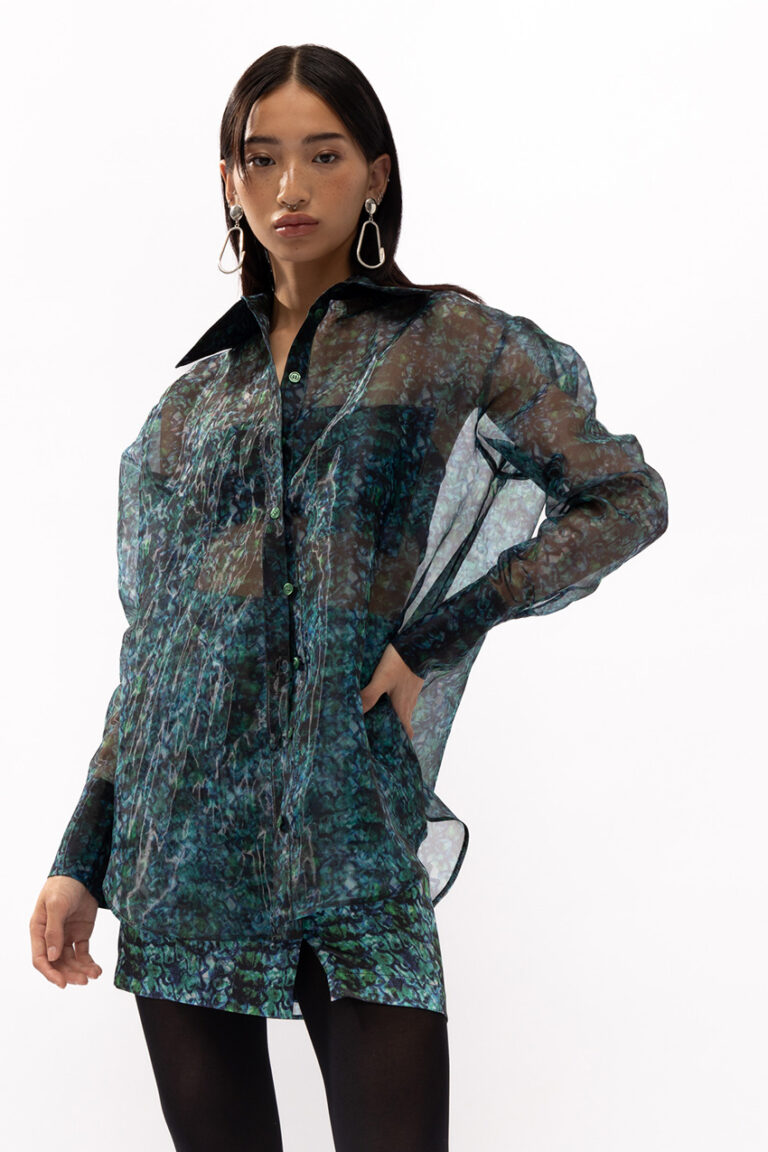 Mallory The Label Cosmo Snake Print Shirt