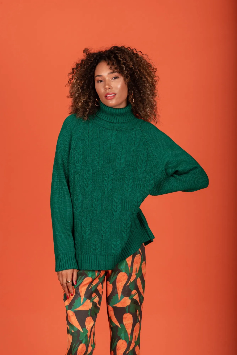 Chaton Idina Knit Sweater (Emerald)
