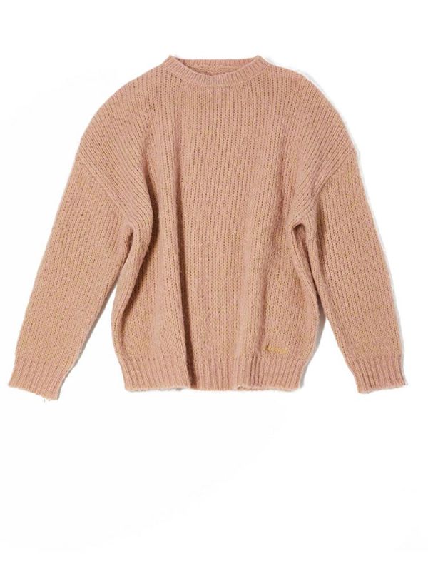Milkwhite Knit Sweater Dusty Pink