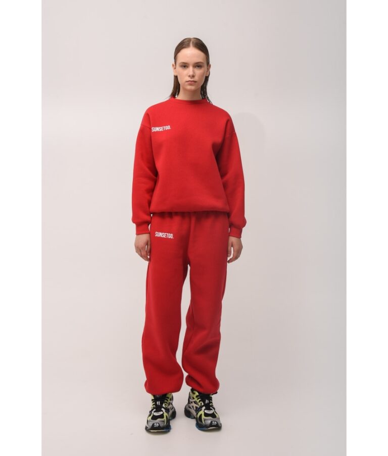 Sunset Go Hailey Sweatpants RED