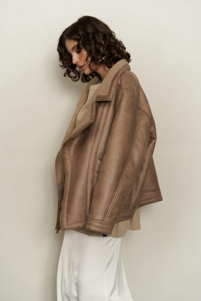 Shelby Beige Fur Lined Coat