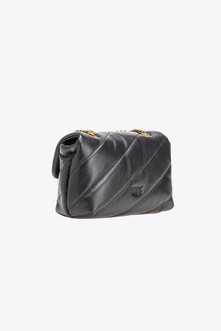 Pinko Mini Love Bag Puff Maxi Quilt black gold
