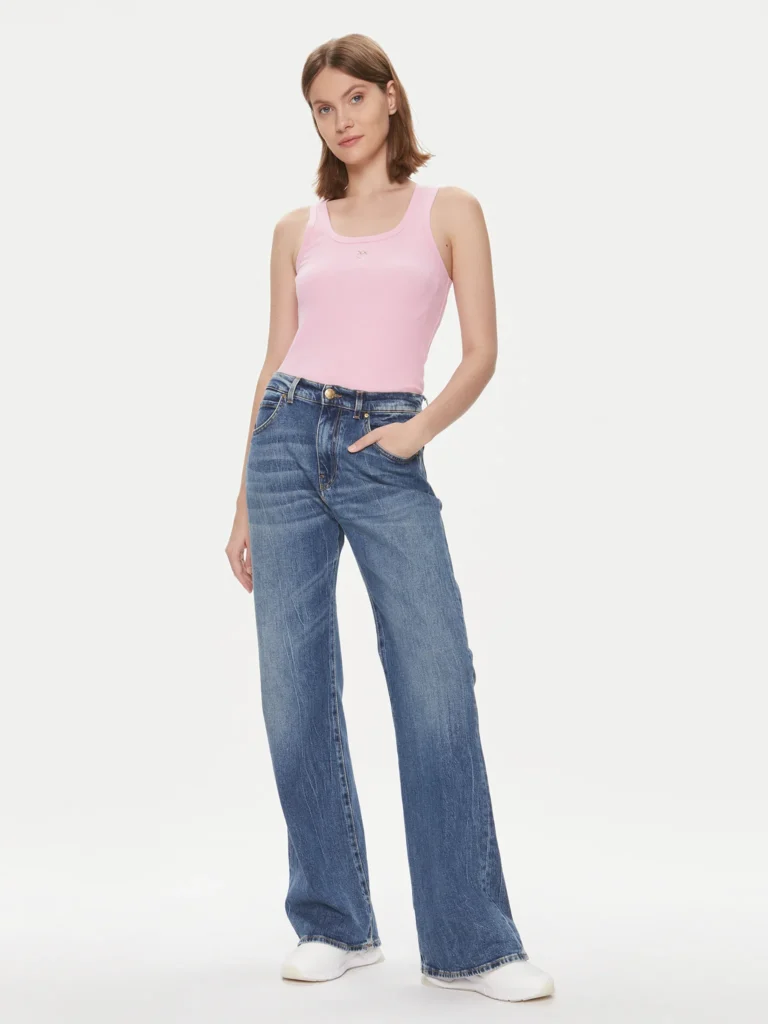 Pinko Wide Leg Denim Jeans