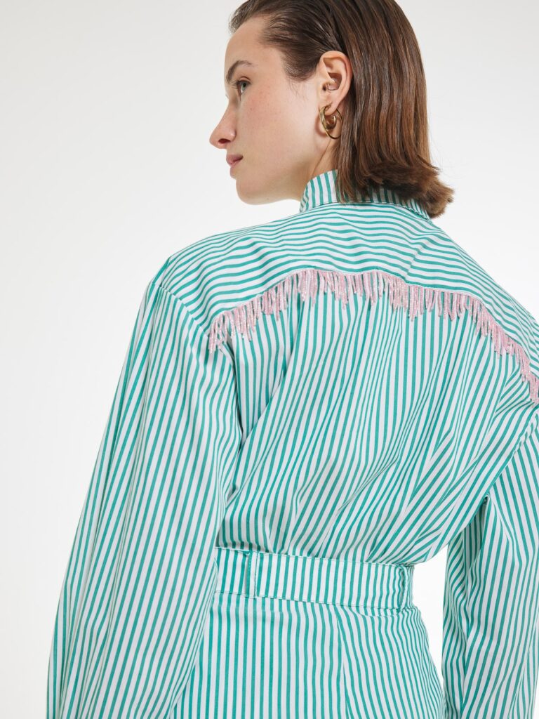 Love + Alicia Eris Striped Cotton Shirt