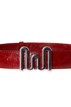 Milkwhite Logo Belt Red