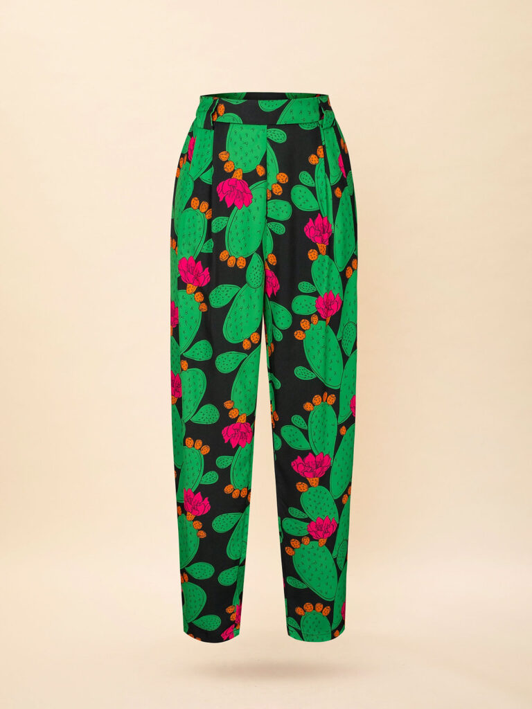We Are Printed Tailored Pleated Pants Fragkosyka