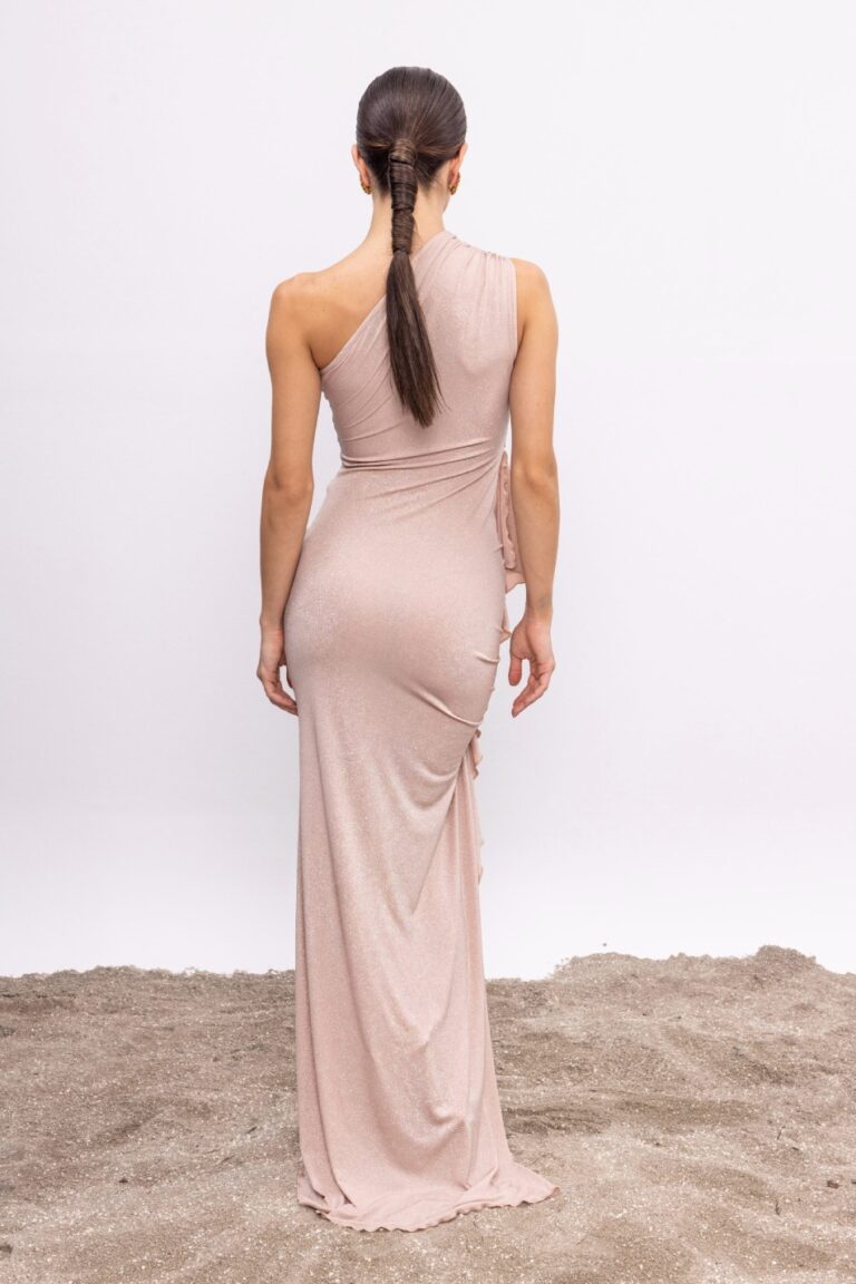 Be A Bee Andria Glitter Nude Dress