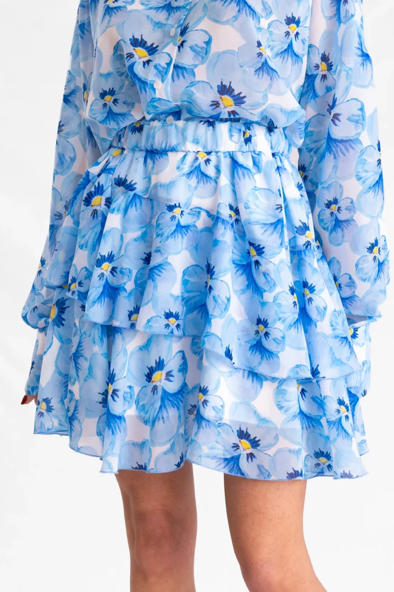 Georgina Trikogia Blue Flax Mini Skirt