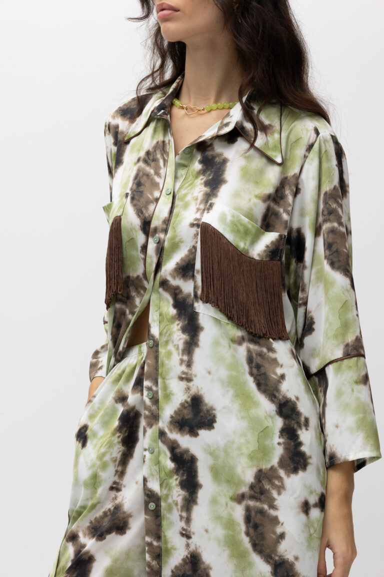 Mallory The Label Pampas Green Brown Shirt