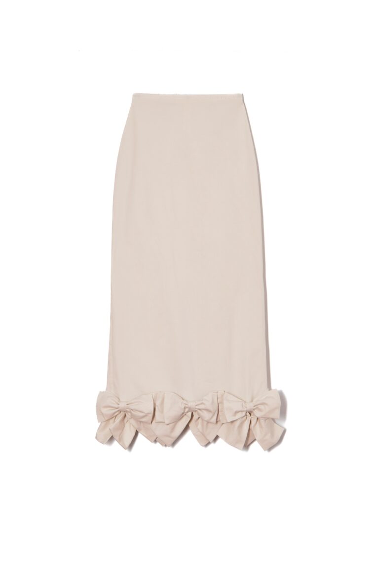Milkwhite Skirt With Bows Ivory