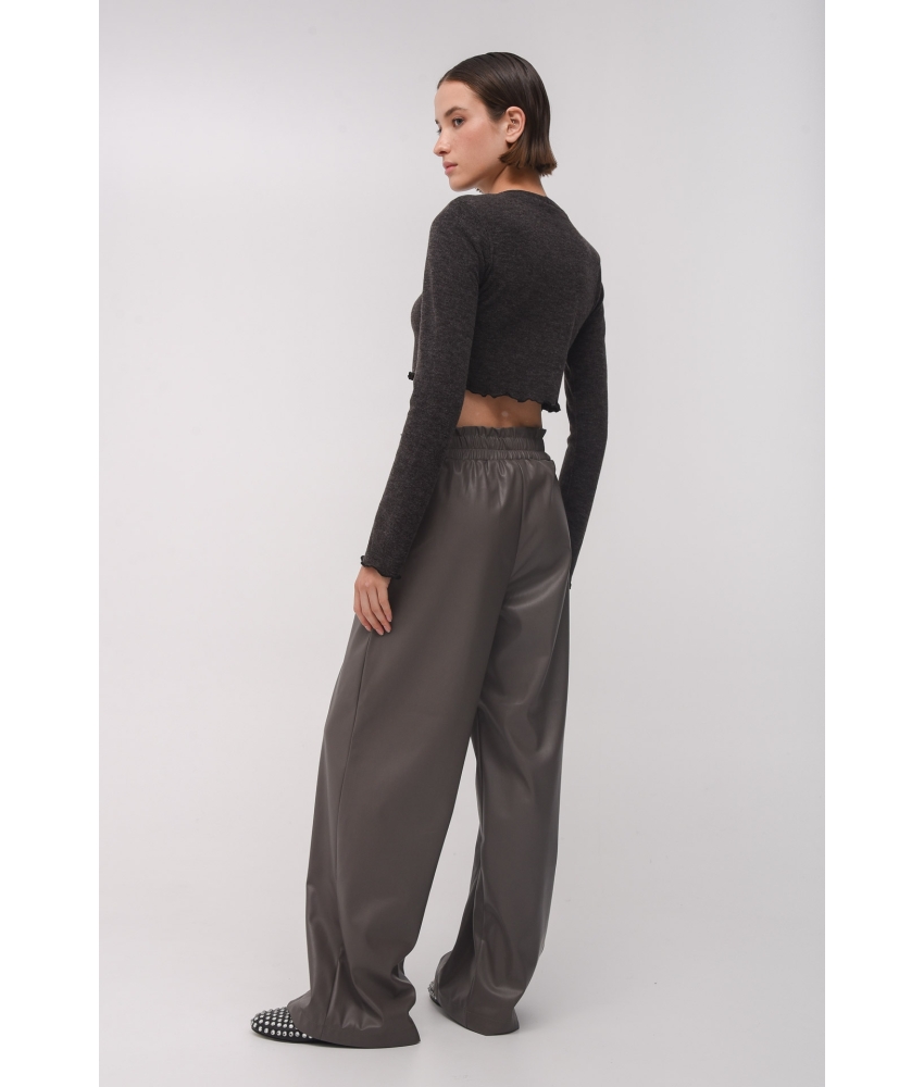 Sunset Go Luna Leather Pants Grey