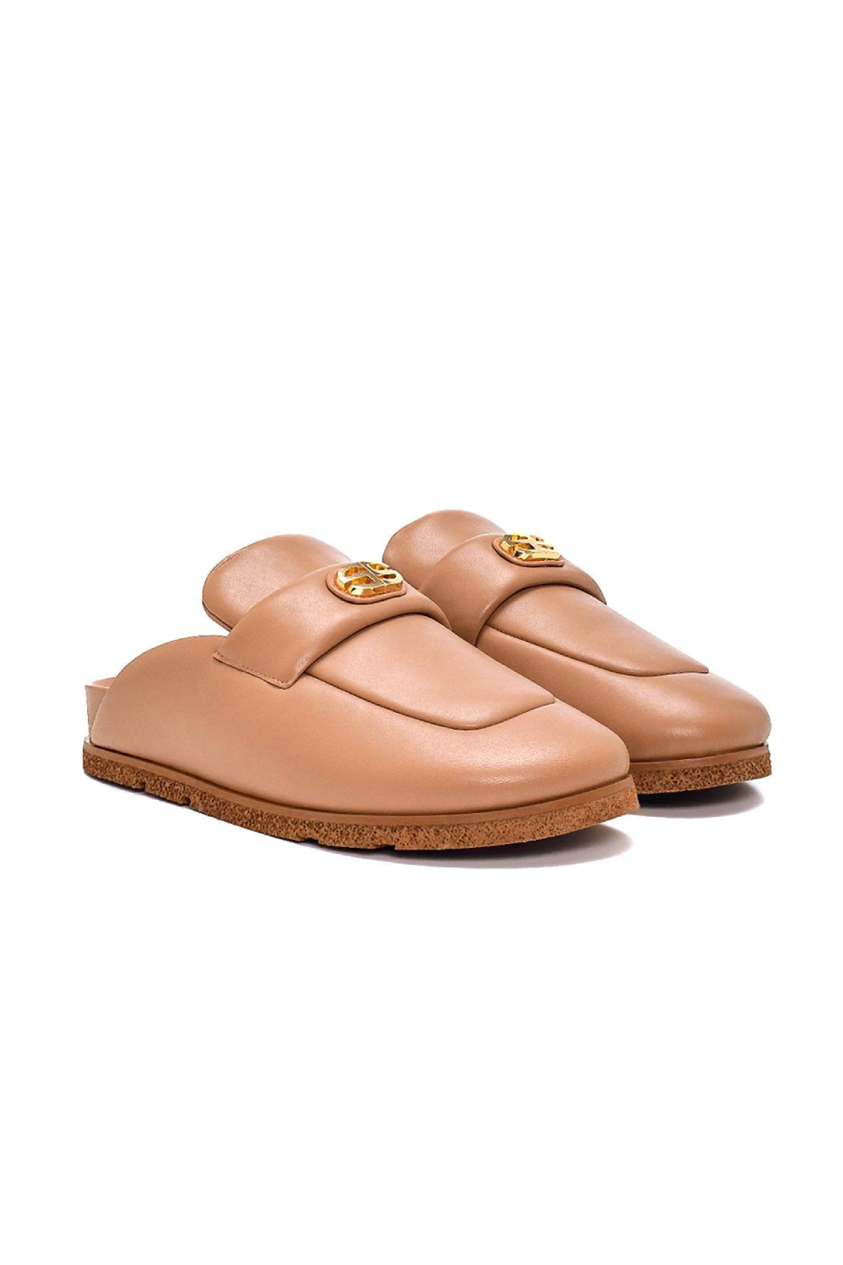 Sofia Baldi Udyr Cappuccino Leather Slippers