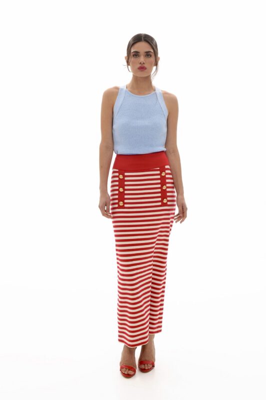 Mamoush Elisavet striped sweatshirt skirt