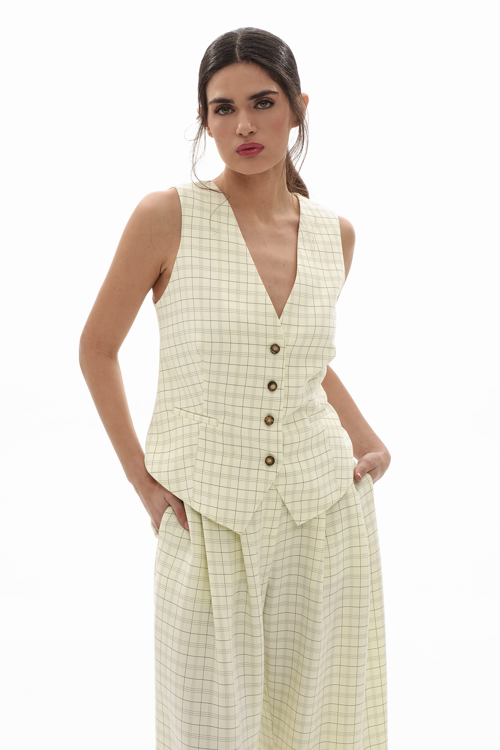 Mamoush Kalia plaid Vest