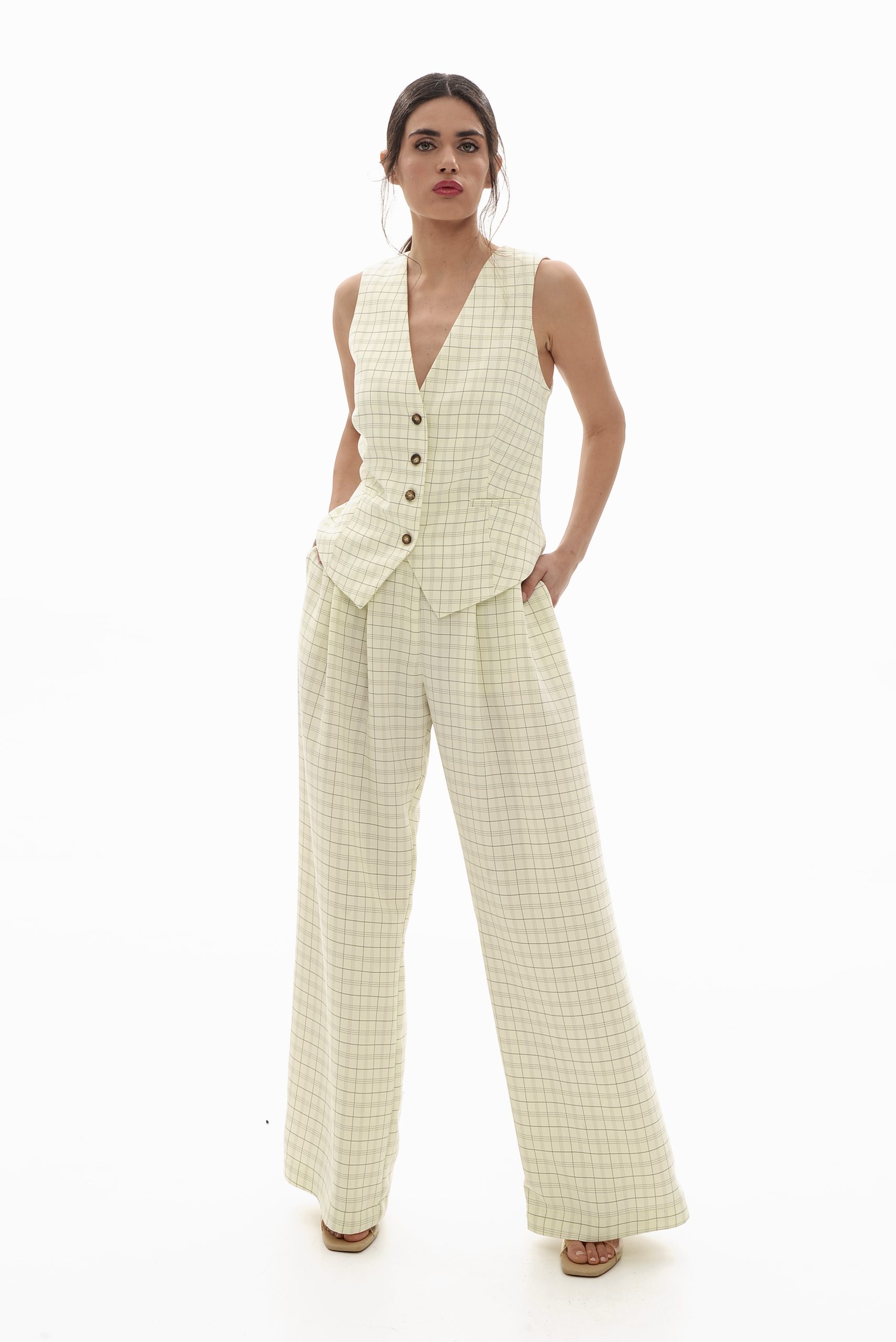 Mamoush Tania Plaid Trousers