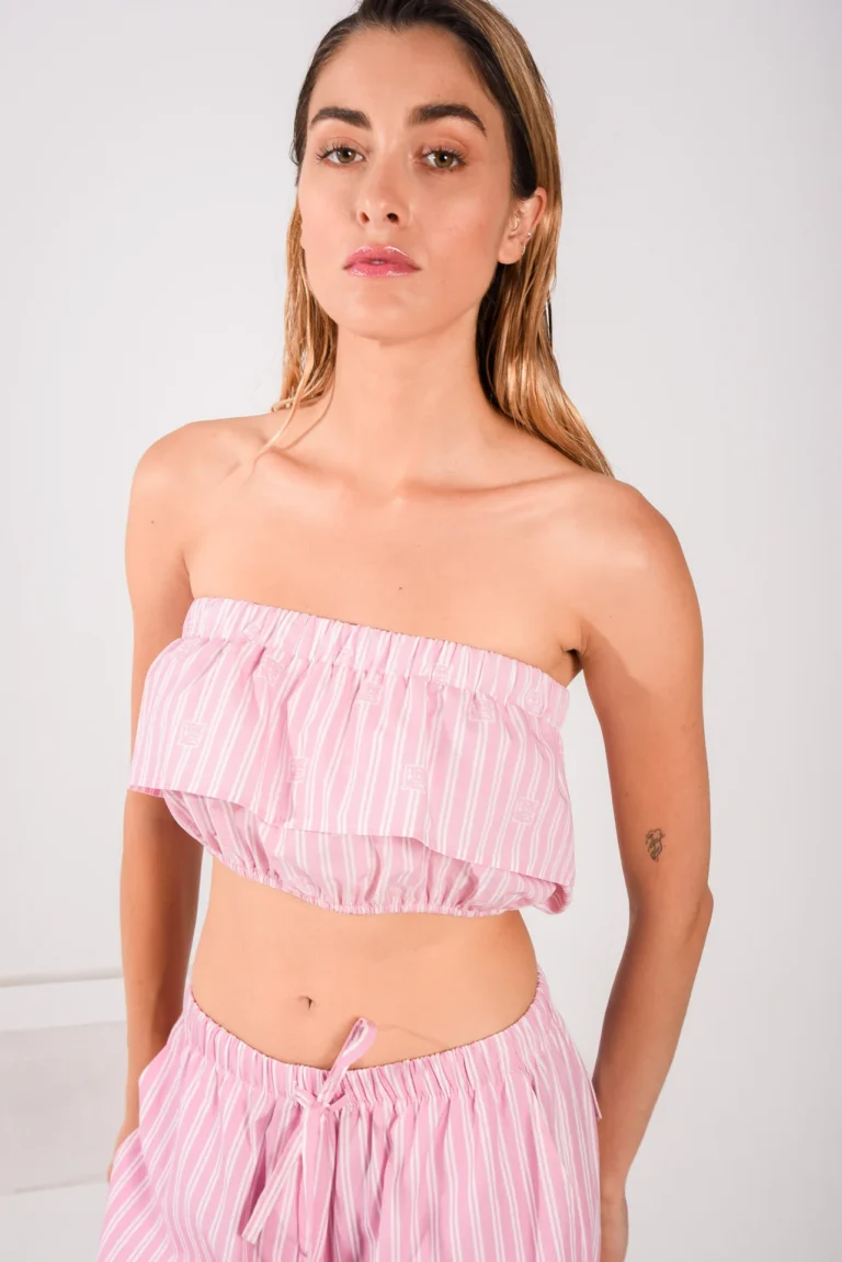Arpyes Joey Frilled Top Pink