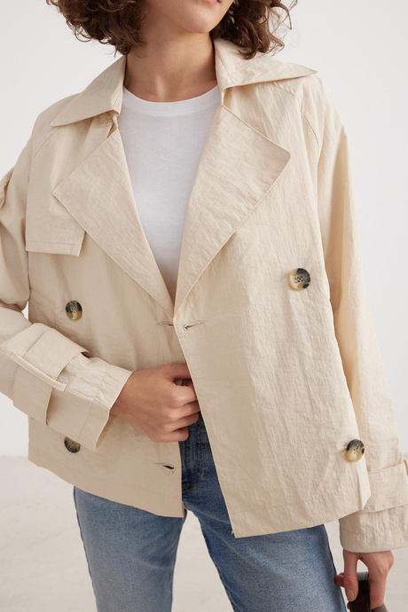 Babymilk Agathe Cropped Trench Coat