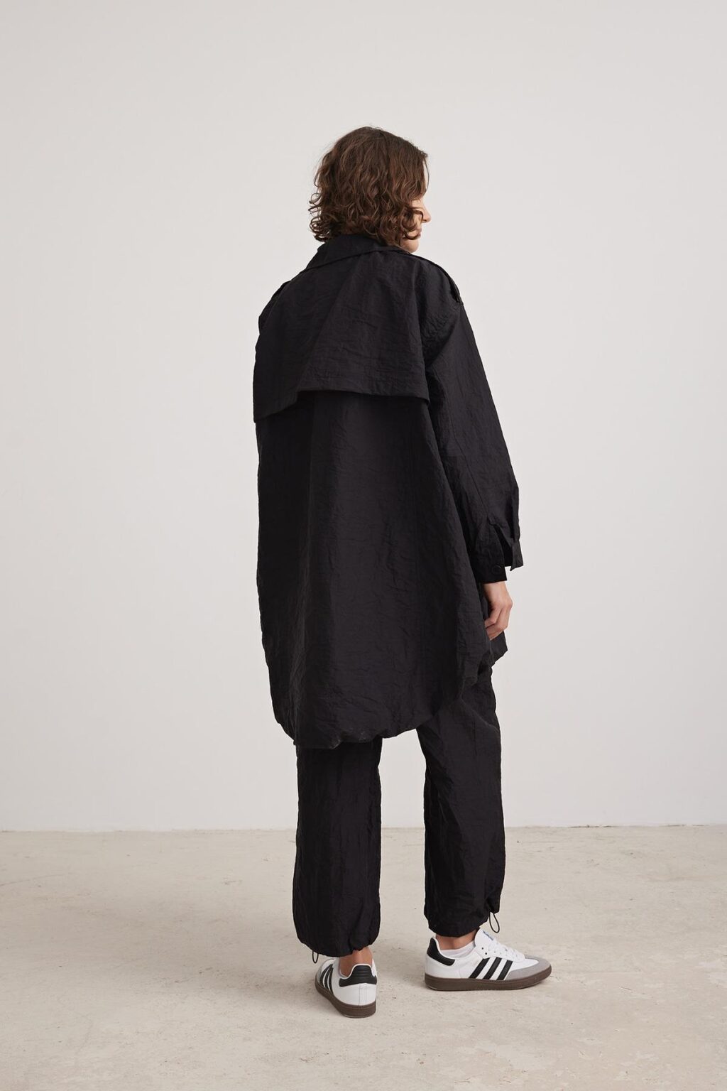 Babymilk Noa Black Parachute Trench Coat