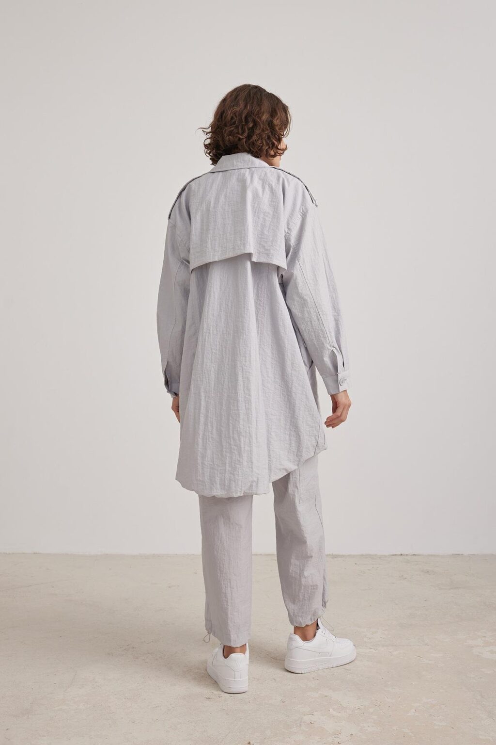 Babymilk Noa Grey Parachute Trench Coat