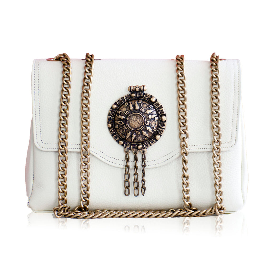 Bonendis Estella Suede Shoulder Bag - Cream