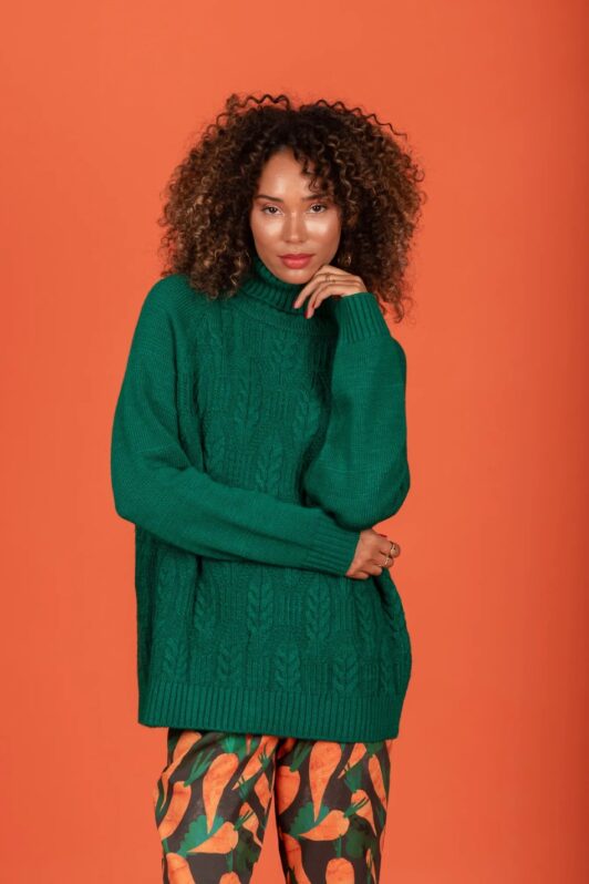 Chaton Idina Knit Sweater (Emerald)