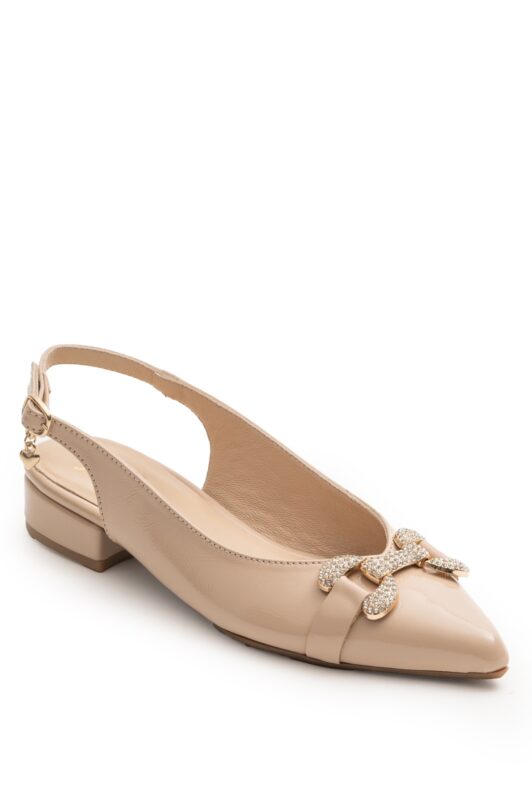 Coco Nude Leather Slingbacks