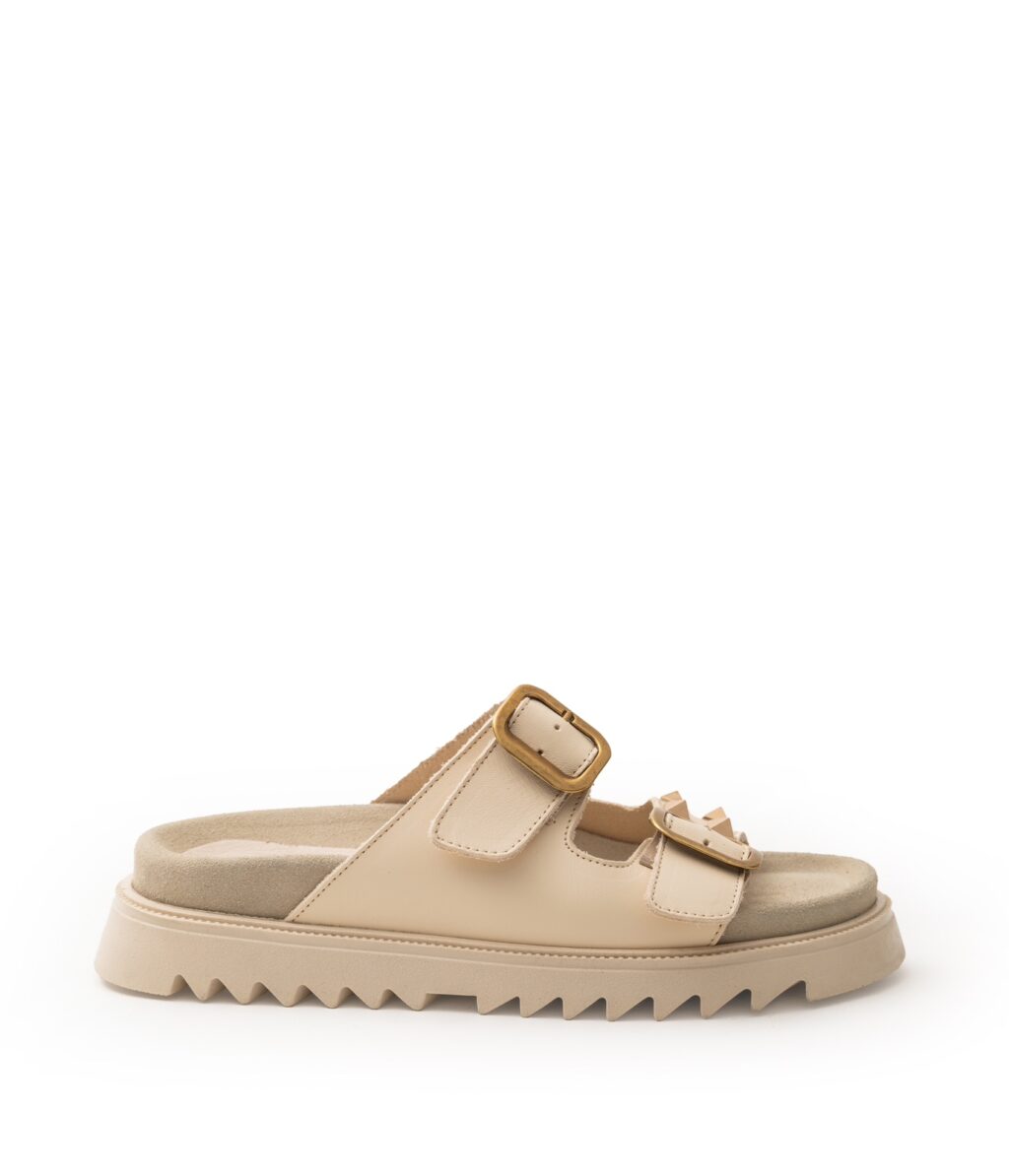 Deborah Off White Leather Sandals