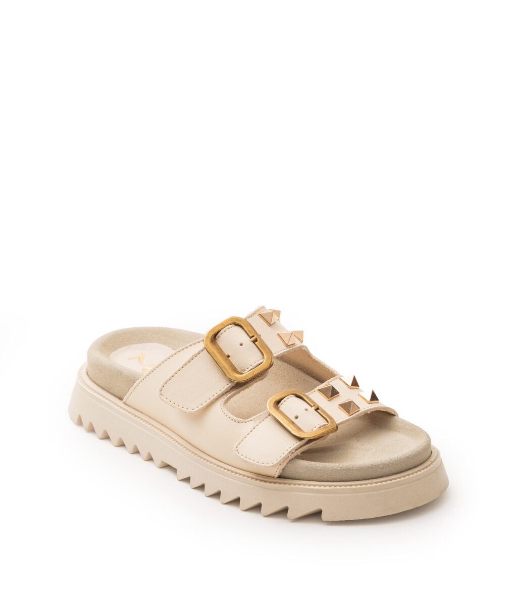 Deborah Off White Leather Sandals