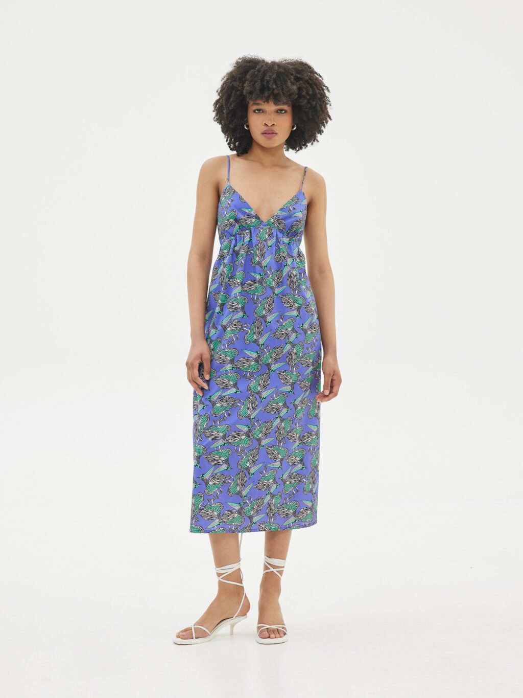 Love + Alicia Merlin Printed Cotton Midi Dress