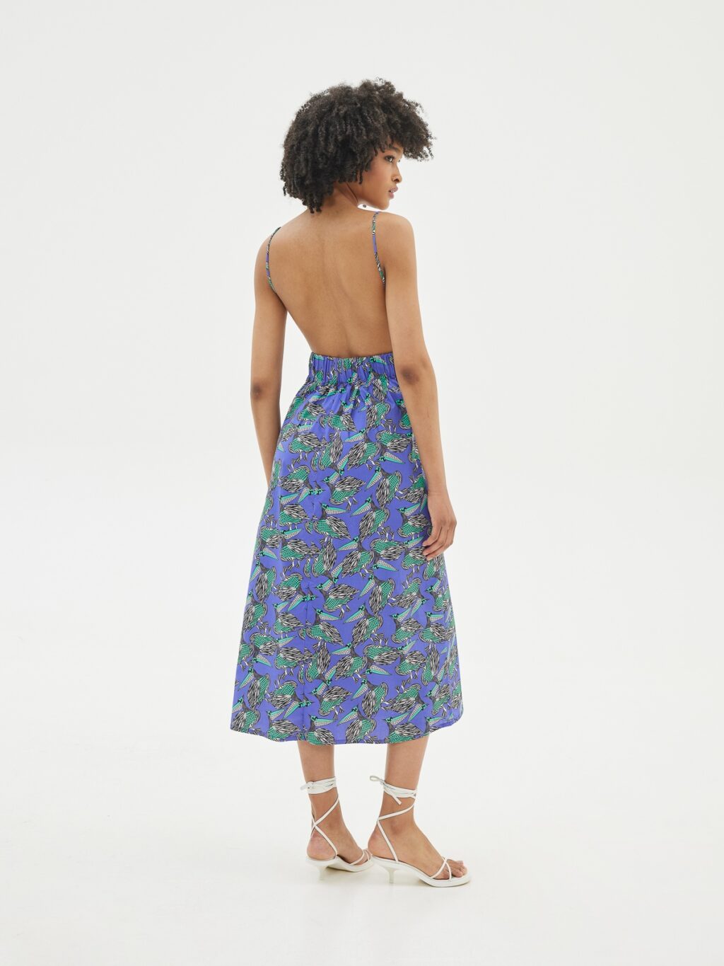 Love + Alicia Merlin Printed Cotton Midi Dress