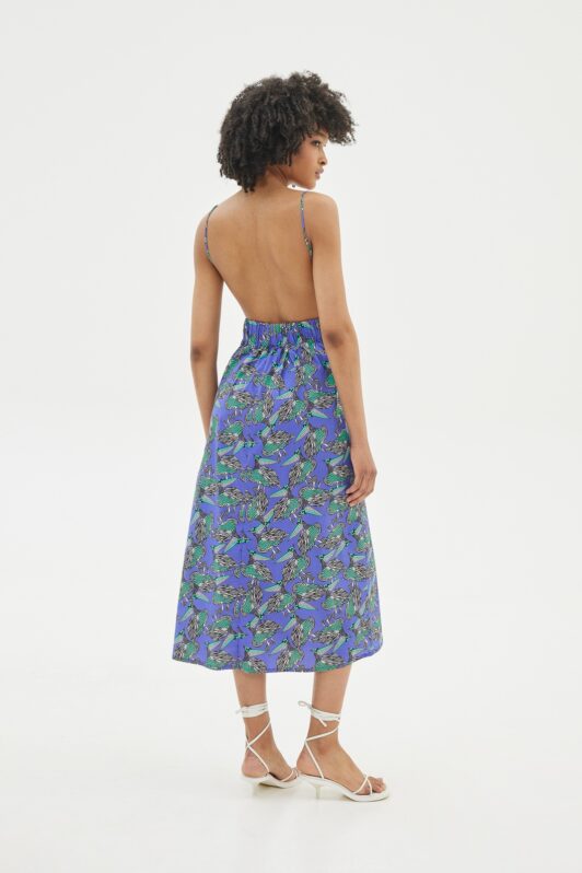 Love + Alicia Merlin Printed Cotton Midi Dress