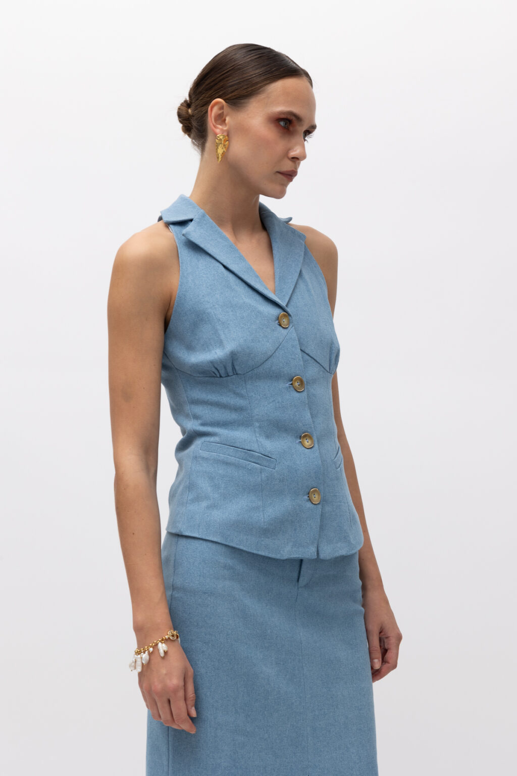 Mallory The Label Amaru Denim Vest