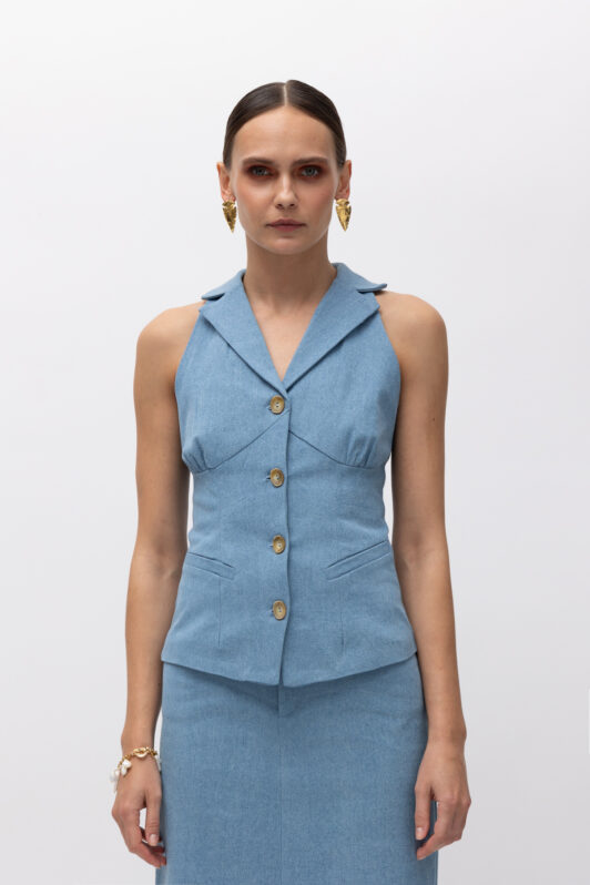 Mallory The Label Amaru Denim Vest