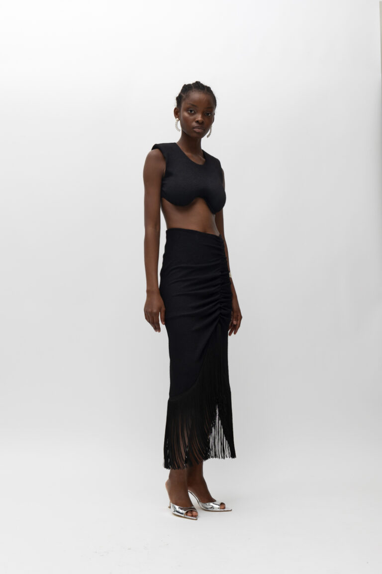 Mallory The Label Flores Black Skirt