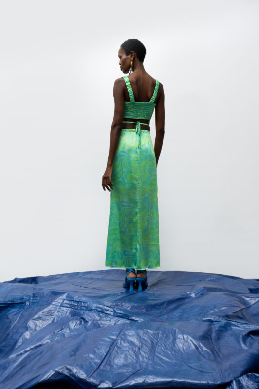 Mallory The Label Serena Green Skirt