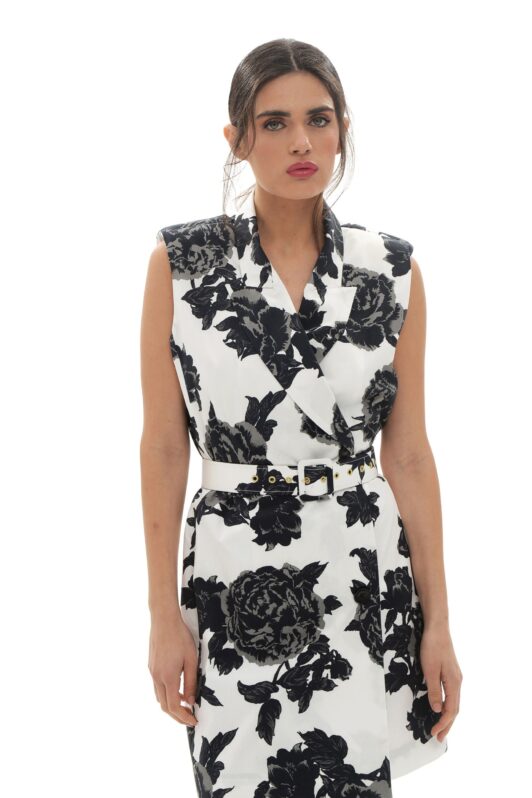 Mamoush Myrto Dress-Vest With Roses