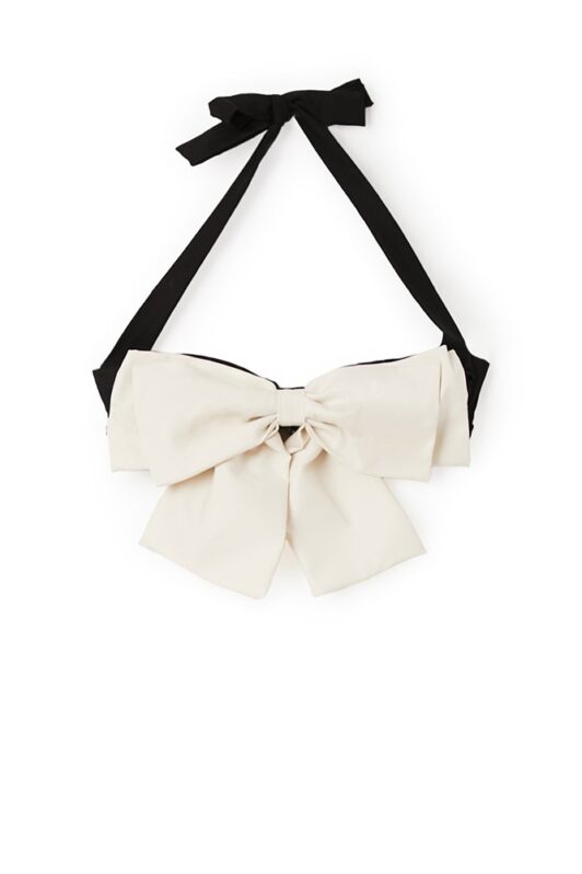 Milkwhite Black Bow Bra