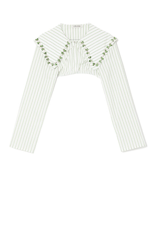 Milkwhite Cropped Embellished Bolero