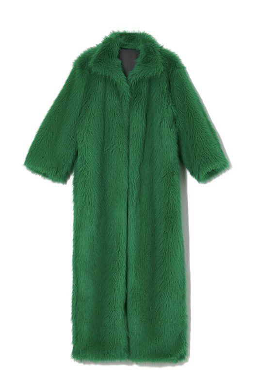 Milkwhite Faux Fur Green