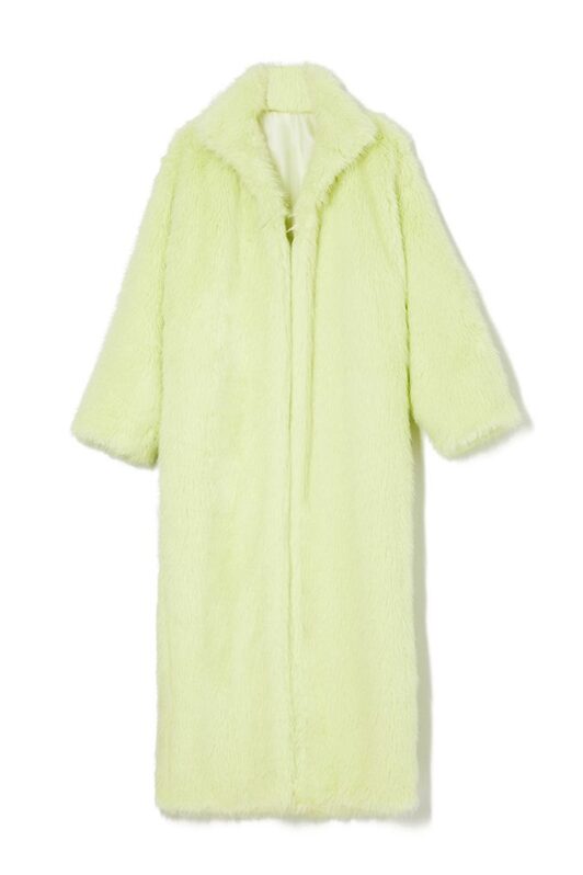 Milkwhite Faux Fur Lime